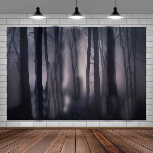Toile fond Halloween 6 x 4 pi forêt sombre effrayante
