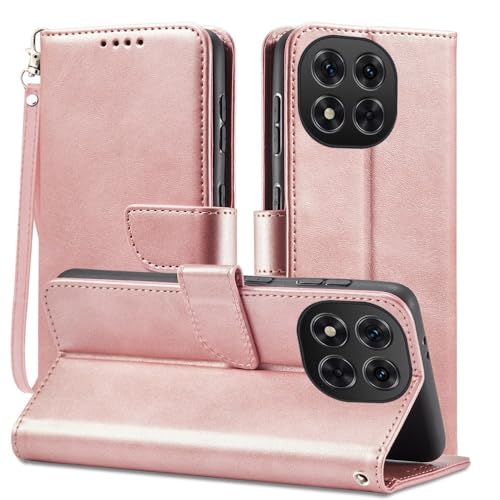 Étui pour Redmi Note 14 4G Xiaomi en cuir premium rose avec rabat portefeuille
