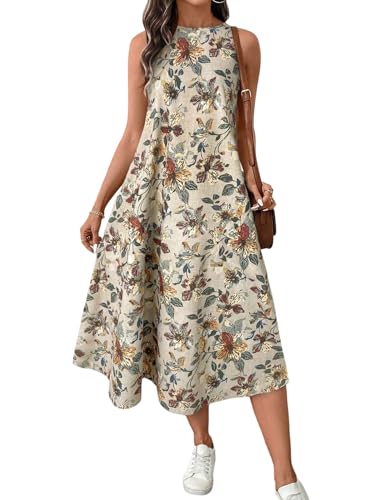 Robe d'été longue fleurie style bohème chic pour femme