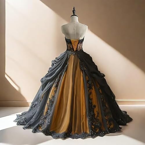 Ftupza Lace Appliques A-line Layered Wedding Dresses Sequined Tulle Wedding Gown with Cape Sweetheart Bridal Gown3