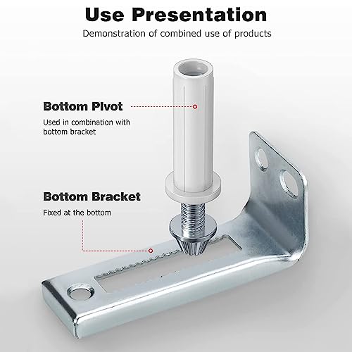 Herraje Profesional para Puerta Plegable Paquete de 4 Tornillos para Reparación de Puerta Plegable de Clóset miniatura 5
