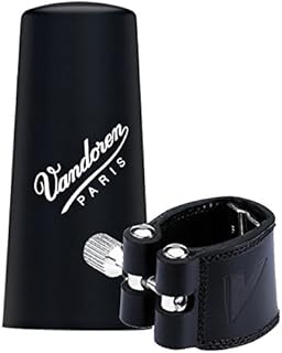 Vandoren LC21P Leather Ligature and Plastic Cap for Bb Clarinet with 3 Interchangeable Pressure Plates