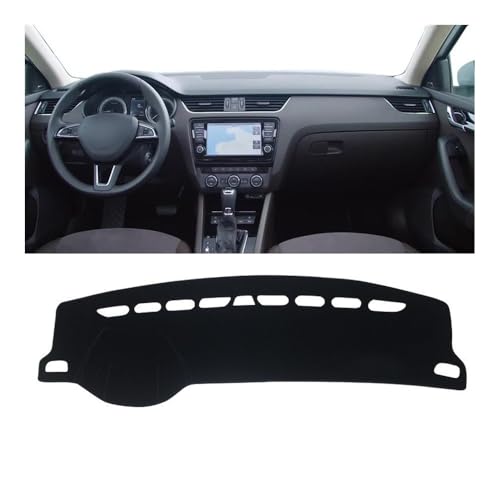 Tapis de tableau de bord antidérapant noir pour Skoda Octavia 3 MK3 LHD 2013-2019