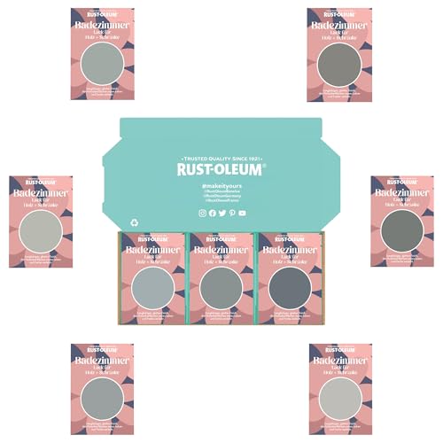 Rust-Oleum Badezimmer Holz und Schränke Testerbox - Gedämpfte Grautöne - Hochglanz