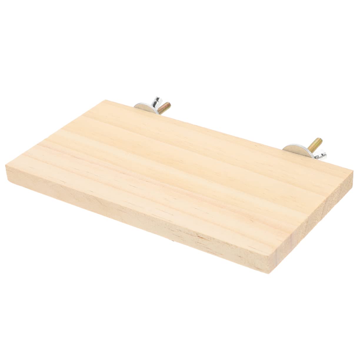 BESPORTBLE Natural Wood Bird Perch Platform Durable Flat Stand for Parrots Parakeets and Cockatiels Exercise Accessory for Pets to Rest and Play