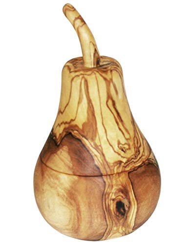 KeboLiv Birnendose/Utensiliendose aus Olivenholz, aus einem Stück handgefertigt, mit Einer traumhaft schönen Maserung, Jede Dose ist EIN Unikat Cover