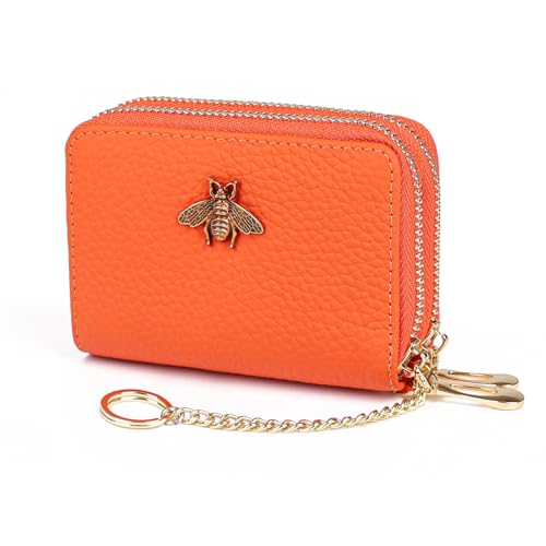 imeetu RFID Credit Card Holder, Card Wallet, Leather Card Case(Max,Orange)