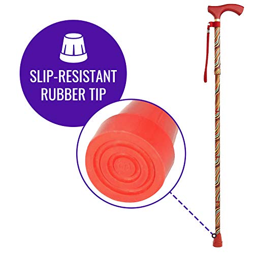 Switch Sticks Walking Cane for Men or Women, Foldable and Adjustable from 32-37 inches, Carnival