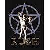 Rush Starman Logo Glow Black Cotton Crew Neck Short-Sleeved T-Shirt L #2