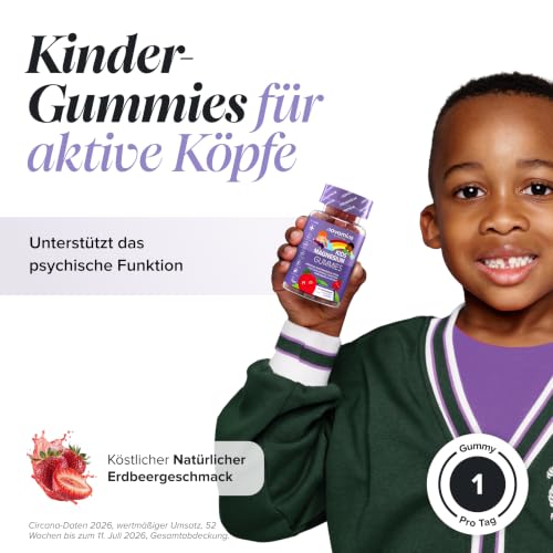 Magnesium Kinder | 30 Gummibärchen | 546 mg Magnesium Citrate | Novomins – Ansicht 2