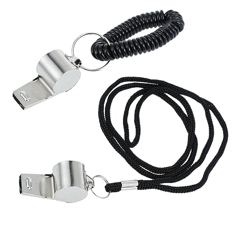 Silbatos de Acero Inoxidable con Cordón Negro miniatura 1
