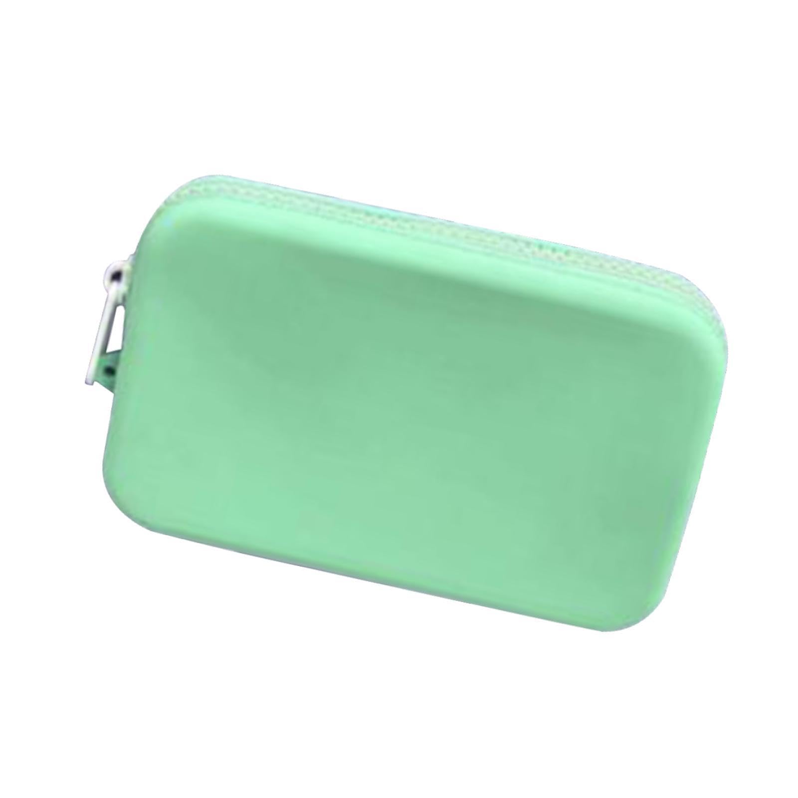 silicone insert purse for beach tote bag card holder waterproof card case green