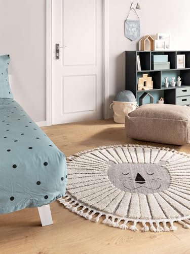 benuta LYTTE Kinderteppich Momo - Kunstfaser - Rund & im Style:...
