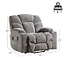 CANMOV Oversized Power Lift Recliner Chair for Elderly, Big and Tall Electric Recliner Chair with Massage and Heating, Dual Motor Heavy Duty Lift Recliner with USB Port, Cup Holders, Pockets, Grey