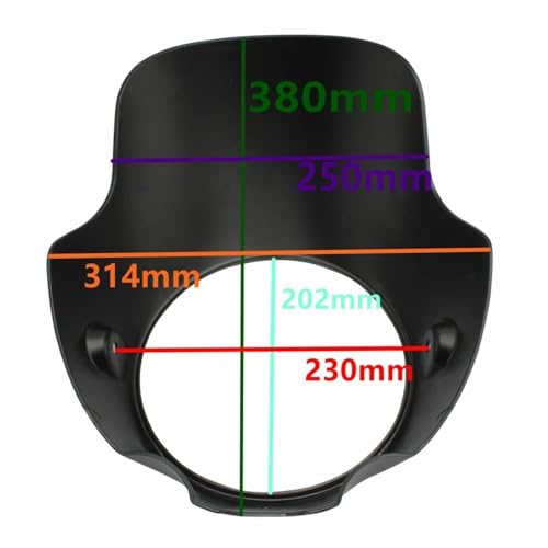 Pare-brise universel carénage phare moto 8 pouces compatible Monster CB150 T100