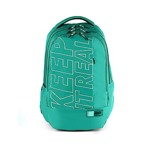 Gear Men/Women Keep It Real 40 Litre Water Resistant 4 Compartment School Backpack/Daypack/Travel Backpack/Kids Bag/College Bag For Boys/Girls (Green-White)