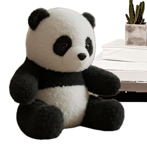 SVCEQZE Panda de peluche - urso panda de peluche | super suave realista boneca animal abraçável companheiro conforto emocional stress