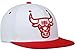 Mitchell & Ness Chicago Bulls Oversized Pop Logo Snapback Adjustable One Size 2-Tone Hat Cap - Red & White