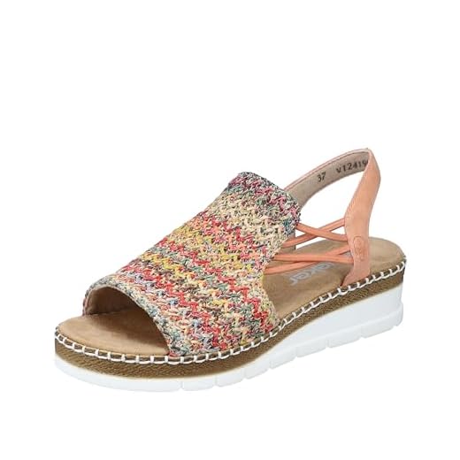 Rieker Damen Sandalen V1241-90 bunt Gr. 39