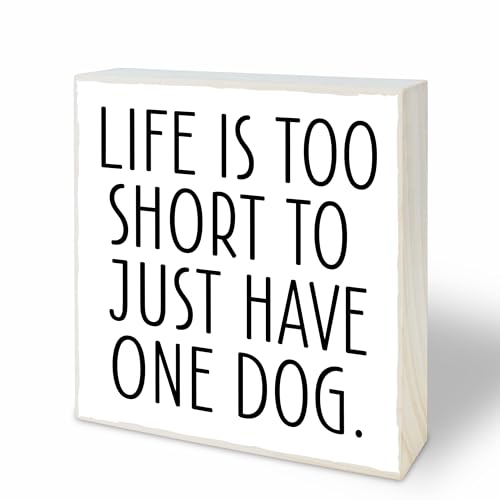 A18 4x4 Dog Theme Wooden Block Sign