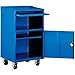 Global Industrial Mobile Computer Cabinet, Blue, Assembled, 27