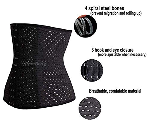 PureBody Waist Trainer – Women's Shapewear – Instantly Reduces Your Waist Size Giving You an Hourglass Figure…3