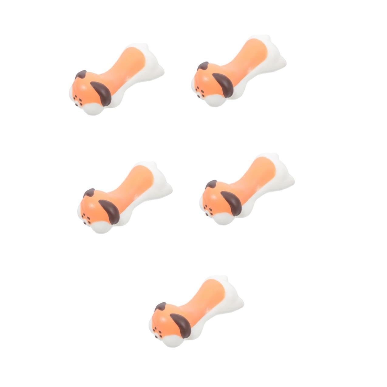 5 Pezzi Tappetino per Mouse a Forma di Cucciolo in Memory Foam Ergonomico con Poggiapolsi Antiscivolo, Supporto Comodo per Polso per Ufficio e Gaming, Accessorio Scrivania