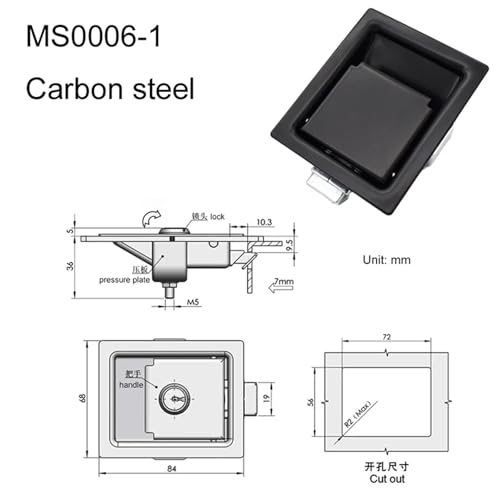 Serrure pour armoire de commutation industrielle et boîte de distribution - 3