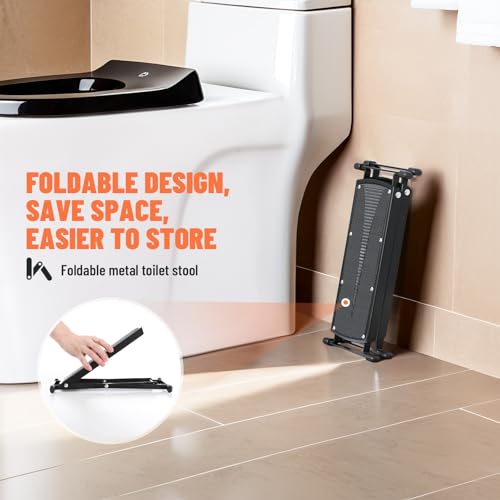 Foldable Toilet Stool - Portable Travel Poop Stool for Toilet, 5\" and 10\" Adjustable Heights, Heavier & More Stable, Improve Bathroom Posture and Comfort - Thumbnail 5