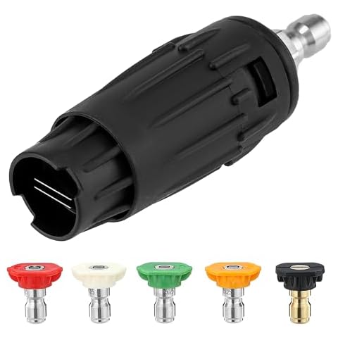 JOEJET Pressure Washer Tips, Adjustable Pressure Washer Nozzle with 5 Spray Nozzle Tips, 1/4 Inch Quick Connect, 3000 PSI Cover