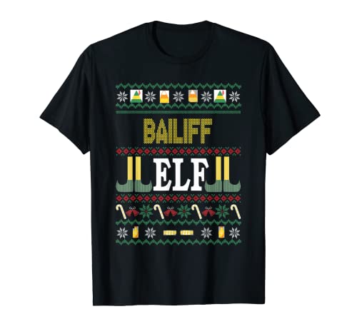 Regalo divertido de Navidad de alguacil elfo Camiseta