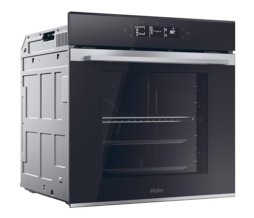 Haier ID SERIE 2 H6 ID25G3HTX Einbau-Backofen/Nische 60 cm/A++ / 78 Liter Volumen / 18 Funktionen inkl. AirFry/Wi-Fi/Heißluft-Beheizung mit Grill/Hydrolyse-Reinigung