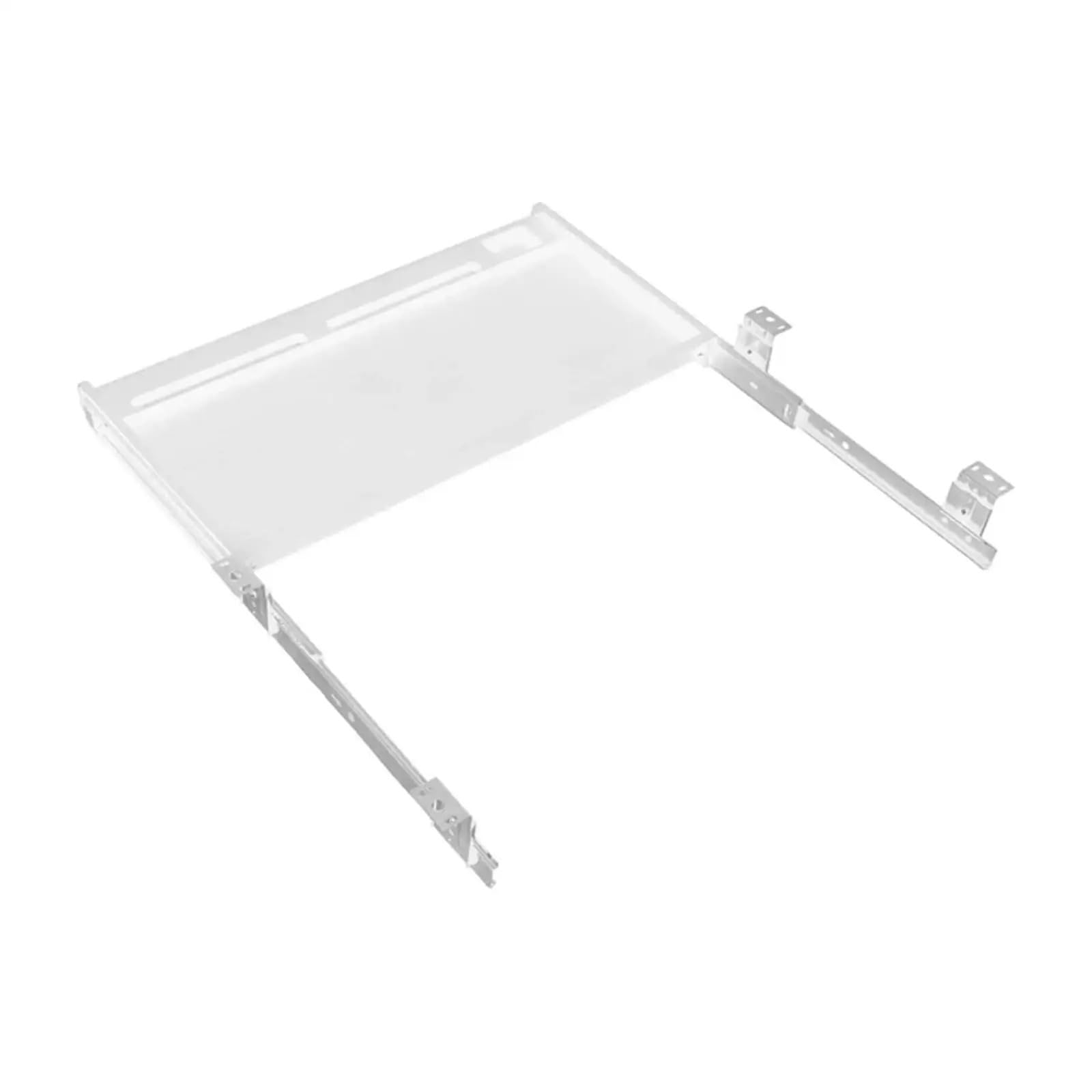 Sqqcreato Grey White Under Desk Keyboard Tray Slide Out Computer Keyboard Drawer Under Counter Durable Shelf For L Shaped Desk With Drawers Office(Grey White)