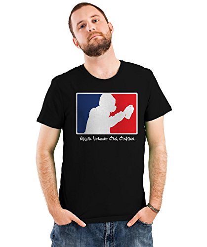 Guerrilla Tees Graffiti Shirts Major League Can Control Shirt Funny Tshirts, Black, X-Large #TOP1
