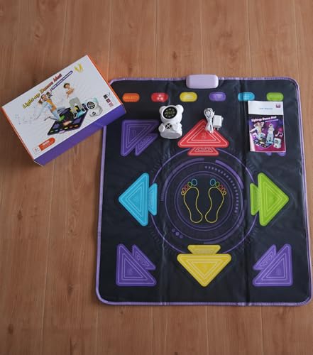 Haphom A001 Rechargeable Dance Mat For Girls Boys, 2024 Kids Birthday Gifts Ideas, Light-Up Electronic Dance Pad For 4-12 Year Old Kids Exercise -Wireless Bluetooth Dancing Game Mat Connect Music Player thumb #7