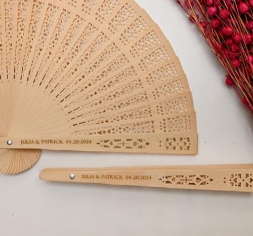 Éventail personnalisable pour mariage champêtre et cadeau d'invités chic x80 - 7
