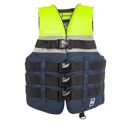 Jetpilot S1 Nylon Men’s Coast Guard Approved Life Jacket PFD-Neon-L/XL