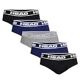 Head Briefs Men's Underwear, Active fit and Soft Waistband, Stretch Fabric, 5 PK Multi-Pack