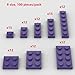 Classic Building Plate Assortment Pack, 100Pcs Purple Bulk Plates With 8 Size Base, Compatible With Lego Parts and Pieces, Building Bricks, for Most Brands
