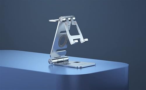 Adjustable Cell Phone Stand, Omoton C2 Aluminum Desktop Phone Dock Holder Compatible With Iphone 11 Pro, Se, Xr, 8 Plus 7 6, Samsung Galaxy, Google Pixel And More, Silver #TOP5