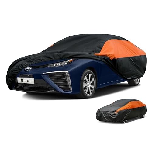 Toyota Car Cover Custom Fit Toyota Mirai Waterproof All Weather for Automobiles, Lightweight Full Exterior Cover Outdoor Sun UV Rain Dust Snow Wind Pr