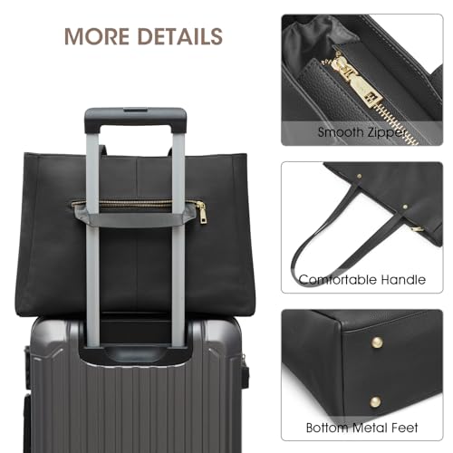 Bolso Tote de cuero suave para mujer Kattee miniatura 5
