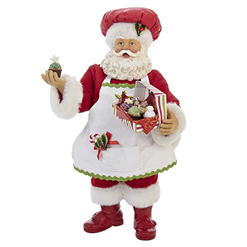 Kurt Adler Fabriche' Cupcake Santa, 10-Inch