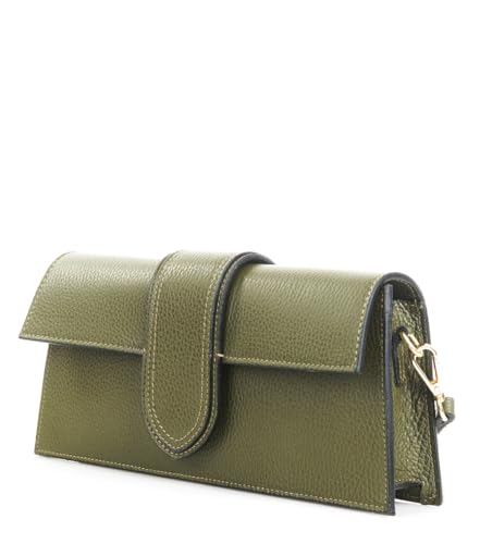 Sac pochette en cuir véritable SARA CLASSIC de dimensions 27x13x5 cm - 3