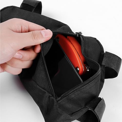 DRYUSFD Fahrrad Rahmentasche für Orbea Electric Kemen/Vibe/Optima, Leicht Fahrrad Oberrohrtasche, Wasserdicht Fahrradtasche Rahmen, Fahrradtasche unter dem Schlauch,C-Black