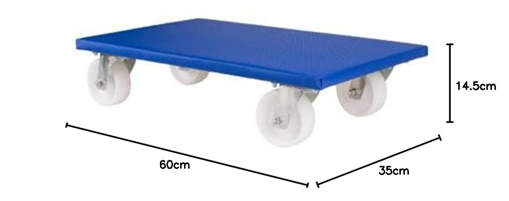 BB-Verpackungen 2X Profi-Möbelroller SMALL 500kg 600 x 350 x 165 mm (2 Stück) | extrem stabil, wendiges Rollbrett, Antirutschbelag Transportroller und spurloses Rollverhalten