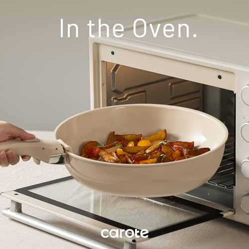 image for CAROTE 15pcs Ceramic Cookware Set, Pots and Pans Set, Induction Nonsti