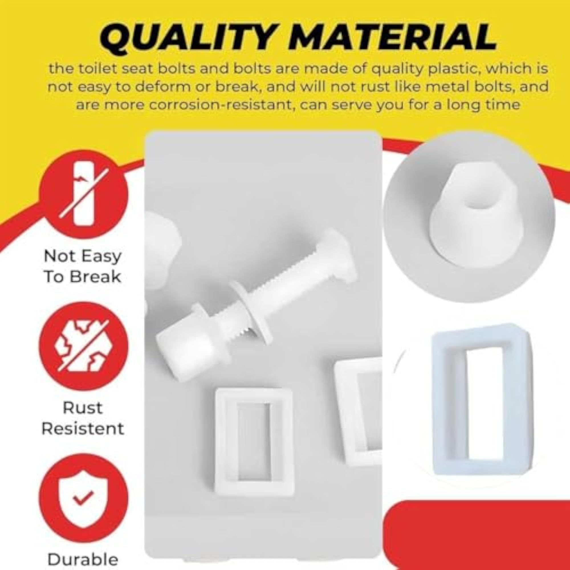 Toilet Seat Bolts and Screws Replacement Kit
