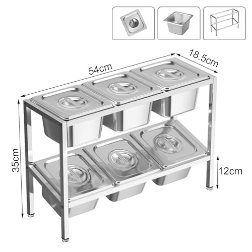 Juego de estante de especias con dispensador, organizador de encimera para soluciones de almacenamiento de cocina y bufé