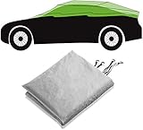 Autoabdeckung | Halbgarage für Winter & Sommer | Silber oder dunkelblau | 3...